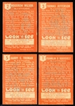 1952 Topps “Look’ N See”- 4 Diff