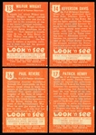 1952 Topps “Look’ N See”- 4 Diff