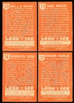 1952 Topps “Look’ N See”- 4 Diff