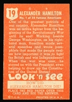 1952 Topps “Look’ N See”- #19 Alexander Hamilton