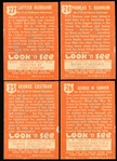 1952 Topps “Look’ N See”- 4 Diff