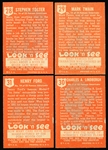 1952 Topps “Look’ N See”- 4 Diff