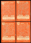 1952 Topps “Look’ N See”- 4 Diff