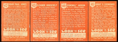 1952 Topps “Look’ N See”- 4 Diff