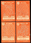 1952 Topps “Look’ N See”- 4 Diff