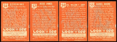 1952 Topps “Look’ N See”- 4 Diff