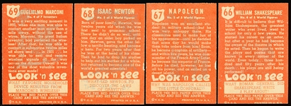 1952 Topps “Look’ N See”- 4 Diff