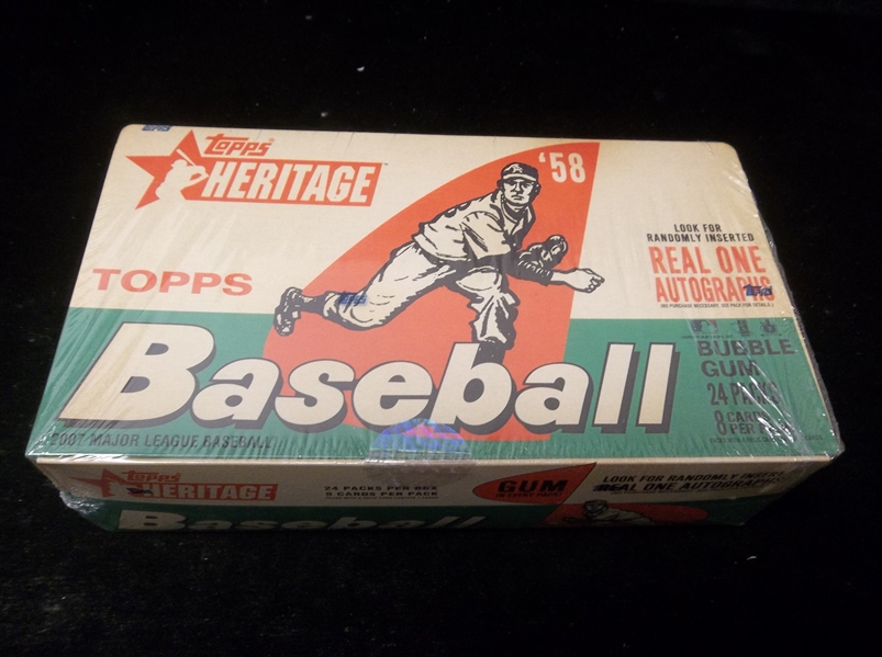 2007 Topps Heritage Baseball- One Unopened Wax Box
