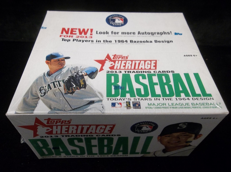 2013 Topps Heritage Baseball- One Unopened Wax Box