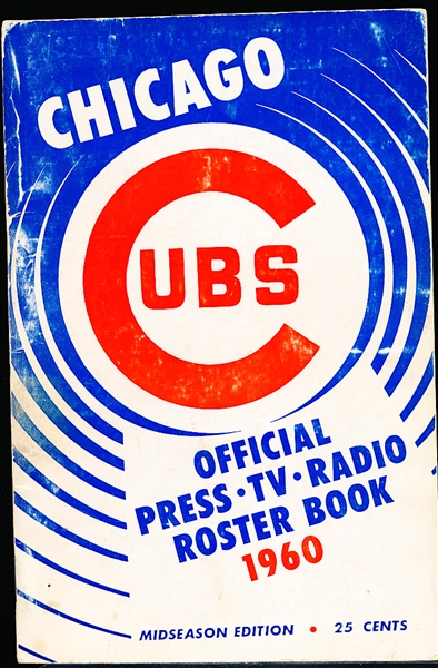1960 Chicago Cubs MLB Media Guide