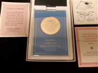 1986 The Franklin Mint Pete Rose “Base Hit Record” Solid Bronze Commemorative Medal