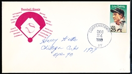 Autographed 12/24/90 “Baseball Greats” Envelope- Signed by Harry Wilke