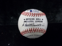 Autographed Carl Furillo Official NL (Giamatti) Baseball- Beckett Authenticated