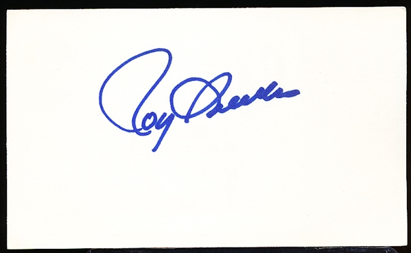 Autographed Roy Sievers MLB Index Card