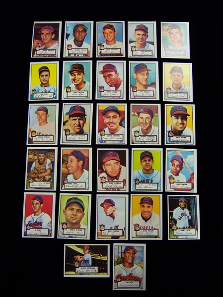 1983 Topps Cleveland Indians ’52 Topps Reprint Team Set of 27 Cards
