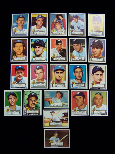 1983 Topps Washington Senators ’52 Topps Reprint Team Set of 22 Cards