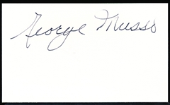 Autographed George Musso NFL Index Card