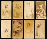 Late 1800’s Kinney Sweet Caporal “Actress” (N245) Vertical Ad Back Cigarette Cards- 8 Diff.