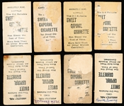 Late 1800’s Kinney Sweet Caporal “Actress” (N245) Vertical Ad Back Cigarette Cards- 8 Diff.