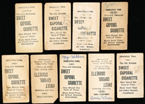 Late 1800’s Kinney Sweet Caporal “Actress” (N245) Vertical Ad Back Cigarette Cards- 9 Diff.