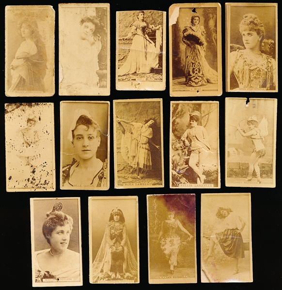 Late 1800’s Kinney Sweet Caporal “Actress” (N245) Cigarette Cards- 15 Diff.