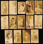 Late 1800’s Kinney Sweet Caporal “Actress” (N245) Cigarette Cards- 15 Diff.