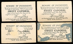 Late 1800’s Sweet Caporal “Actress” (N245) Horizontal Back Cigarette Cards- 4 Diff.