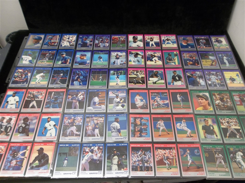 1992 Star Nova Bsbl.- 17 Asst., 8 Diff. Player Sets of 9 Cards in Pages