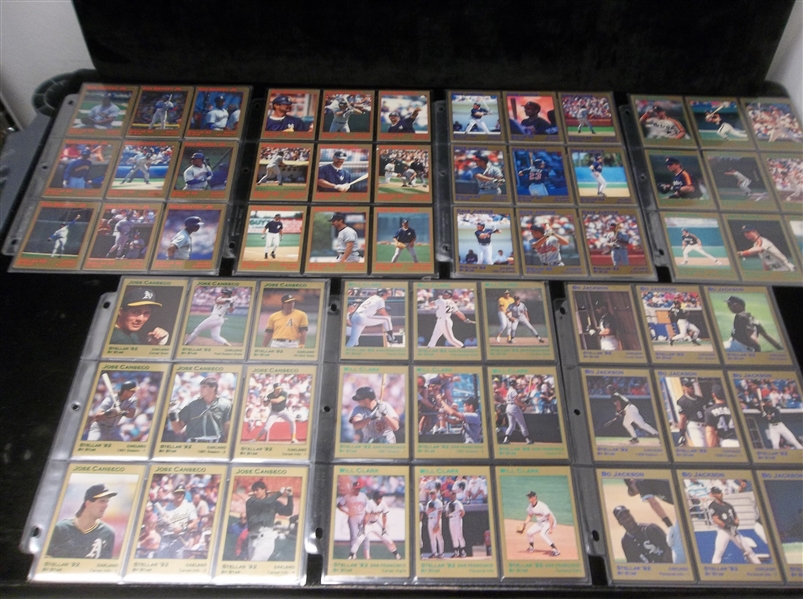 1992 Star Stellar Bsbl.- 12 Asst., 7 Diff. Player Sets of 9 Cards in Pages