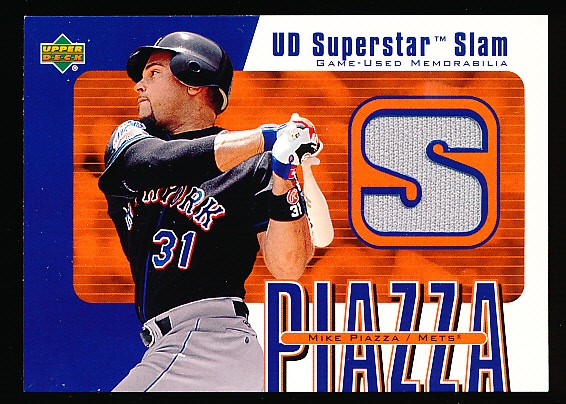 2002 Upper Deck Bsbl. “UD Superstar Slam Relic” #SS-MP Mike Piazza, Mets