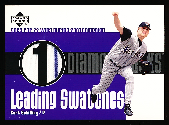2003 Upper Deck Bsbl. “Leading Swatches” #LS-CS Curt Schilling, D-Backs