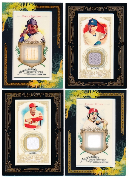 Clean-Up Lot of 4 Diff. Allen & Ginter Bsbl. “Relics”