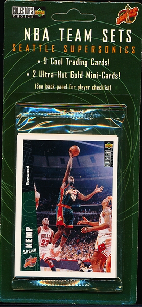 1996-97 Collector’s Choice Bskbl.- 24 Seattle Supersonics Team Sets of 11