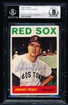 Autographed 1964 Topps Bb- #246 John Pesky, Red Sox- Beckett Authenticated & Encapsulated