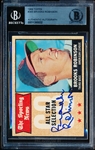 Autographed 1968 Topps Bb- #365 Brooks Robinson All Star- Beckett Authenticated & Encapsulated