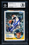 Autographed 1983 Topps Bb- #240 Goose Gossage, Yankees- Beckett Authenticated & Encapsulated
