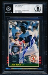 Autographed 1985 Donruss Bb- #50 Jim Rice, Red Sox- Beckett Authenticated & Encapsulated