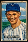 1951 Bowman Baseball- #1 Whitey Ford, Yankees