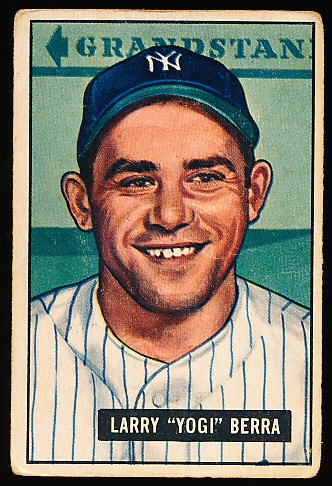 1951 Bowman Baseball- #2 Yogi Berra, Yankees