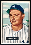1951 Bowman Baseball- #50 Johnny Mize, Yankees