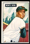 1951 Bowman Baseball- #198 Monte Irvin RC, Giants