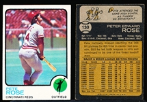 1973 Topps Bb- #130 Pete Rose, Reds- 6 Cards