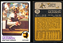 1973 Topps Bb - # 142 Thurman Munson, Yankees- 5 Cards