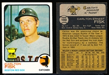 1973 Topps Bb- #193 Carlton Fisk, Red Sox- 5 Cards