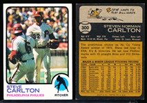 1973 Topps Bb- #300 Steve Carlton, Phillies- 8 Cards