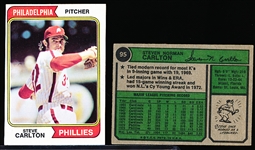 1974 Topps Bb- #95 Steve Carlton- 10 Cards