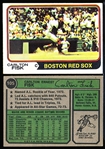 1974 Topps Bb- #105 Carlton Fisk, Red Sox- 8 Cards