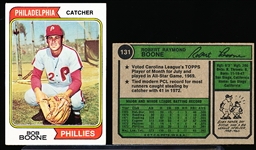 1974 Topps Baseball- #131 Bob Boone, Phillies- 8 Cards