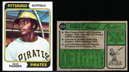 1974 Topps Bb- #252 Dave Parker RC- 5 Cards