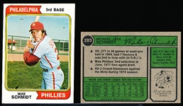1974 Topps Bb- #283 Mike Schmidt- 5 Cards